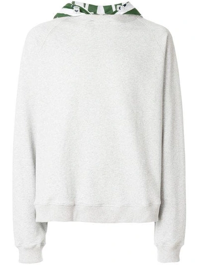 Shop Sunnei Hooded Sweater - Grey