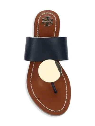 Shop Tory Burch Patos Disc Leather Sandals In Multi