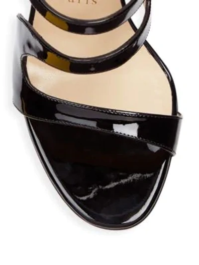 Shop Christian Louboutin Vavazou 100 Leather Sandals In White