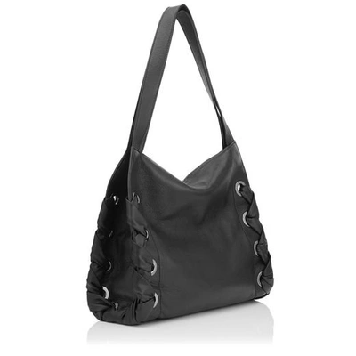 Shop Jimmy Choo Rion/s Black Grainy Soft Leather Tote Bag