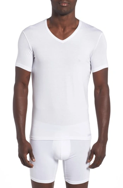 Calvin Klein Men s Underwear Body Modal V neck Undershirt U5563 In White ModeSens
