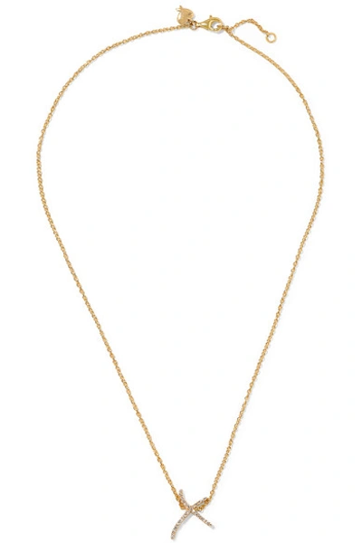 Shop Stephen Webster + Tracey Emin Kiss 18-karat Gold Diamond Necklace