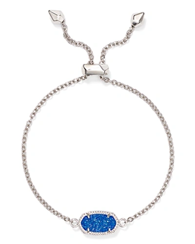 Shop Kendra Scott Elaina Drusy Bracelet In Silver/cobalt