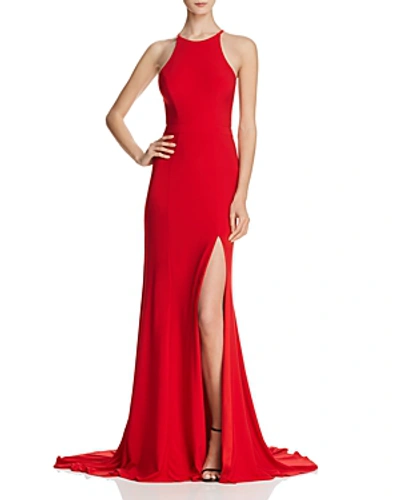 Shop Faviana Couture Cutout Gown In Red