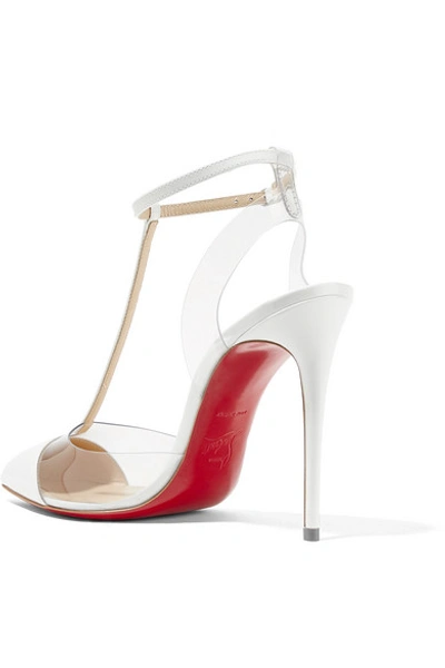 Christian Louboutin Pink Patent Leather And PVC Nosy T Strap