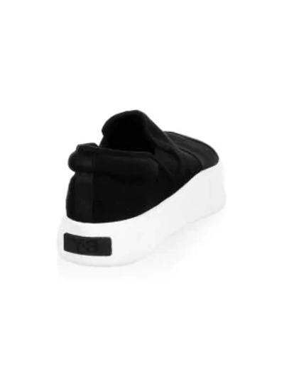 Shop Y-3 Slip-on Canvas Trainers In Black