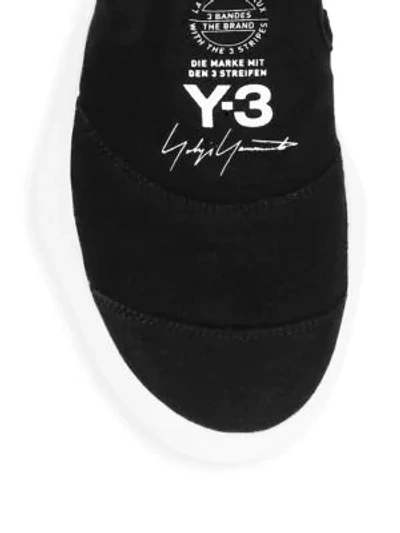 Shop Y-3 Slip-on Canvas Trainers In Black