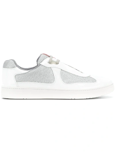 Shop Prada America's Cup Sneakers - White