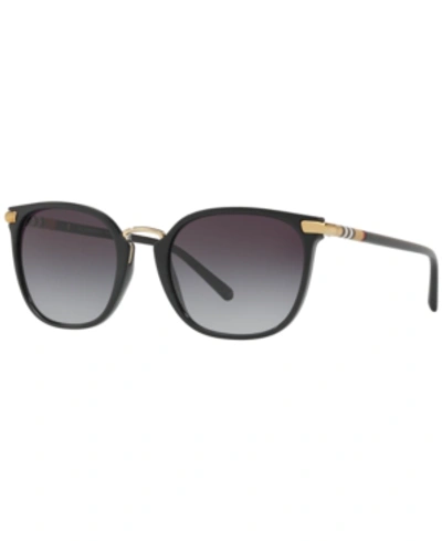 Shop Burberry Sunglasses, Be4262 In Black / Grey Gradient