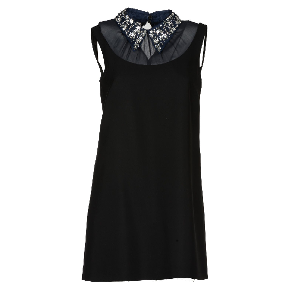 Miu Miu Cady Dress In Black | ModeSens