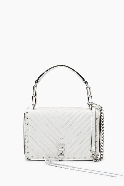 Shop Rebecca Minkoff Small Becky Crossbody In Bianco