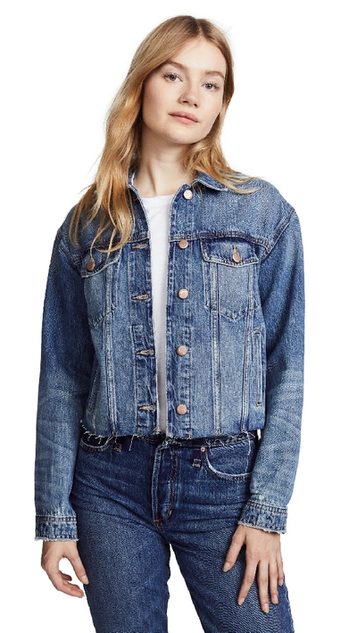 Shop Joe's Jeans Cutoff Cropped Jacket In Dyanna