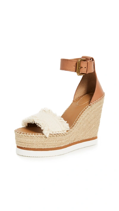 Shop See By Chloé Glyn Wedge Espadrilles In Canvas