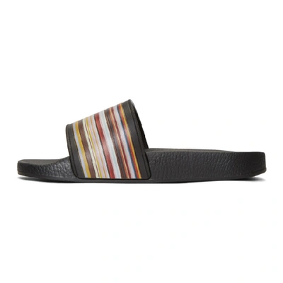 PAUL SMITH MULTICOLOR MULTISTRIPE SLIDES