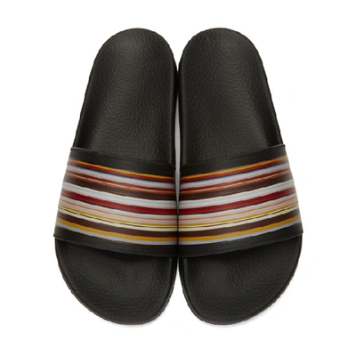 Shop Paul Smith Multicolor Multistripe Slides In 79