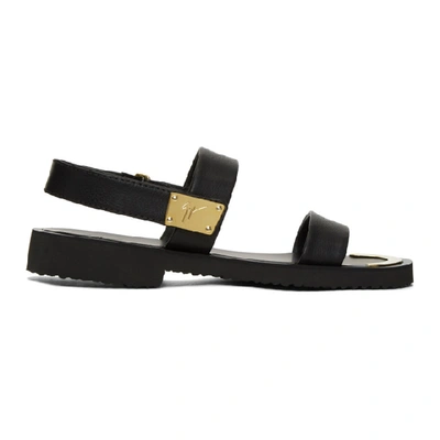 Shop Giuseppe Zanotti Black Gomzak Sandals In Jucca Nero