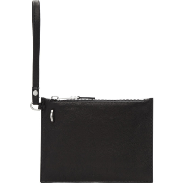 black clutch bag with wrist strap