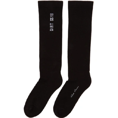 Shop Rick Owens Black 'dirt Ss 18" Socks