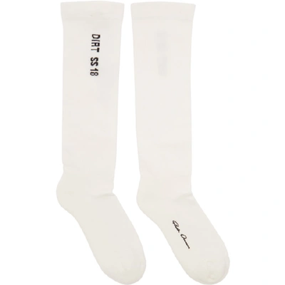 Shop Rick Owens White Dirt Ss 18 Socks In 1109 White