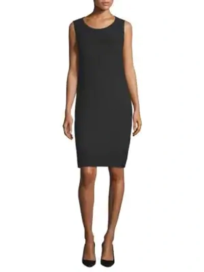 Shop Lafayette 148 Link Stitch Sweater Dress In Black