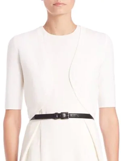 Shop Michael Kors Merino Wool Cropped Shrug In White