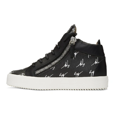 Shop Giuseppe Zanotti Black May London High-top Sneakers In Logo Black