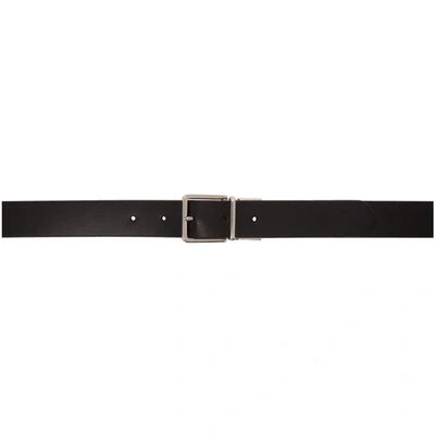 Shop Paul Smith Reversible Black Multistripe Belt In 79 Black