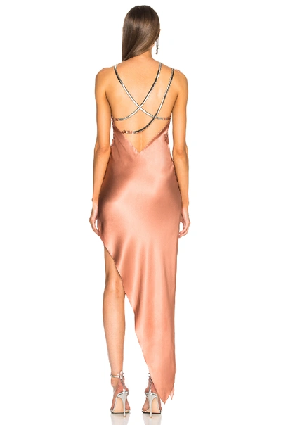 Shop Michelle Mason Bias Chain Dress In Pink