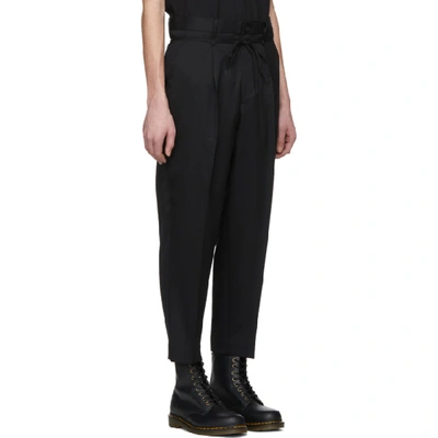Shop Doublet Black Wide Tapered Trousers