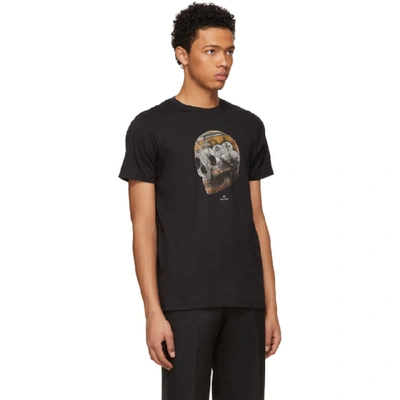 Shop Ps By Paul Smith Black Large Skull T-shirt In 79