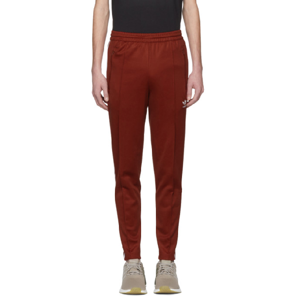 adidas beckenbauer pants red