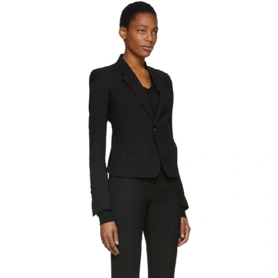 Shop Rick Owens Black Short Blazer In 09 Black