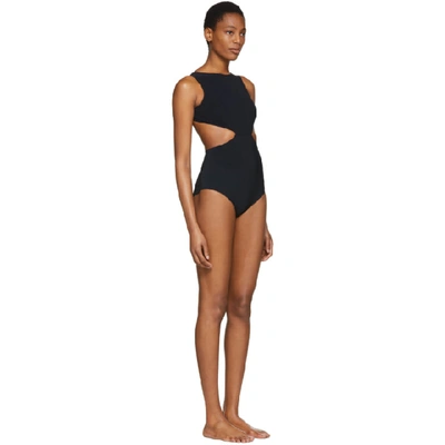 Shop Rick Owens Black Notched Swimsuit In 09 Black