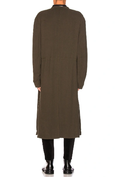 Shop Haider Ackermann Silk Jersey Coat In Green