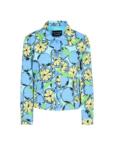 Shop Boutique Moschino Blazers In Sky Blue