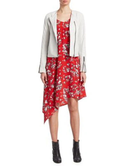 Shop Rag & Bone Zoe Floral-print Dress In Red Garden Flower