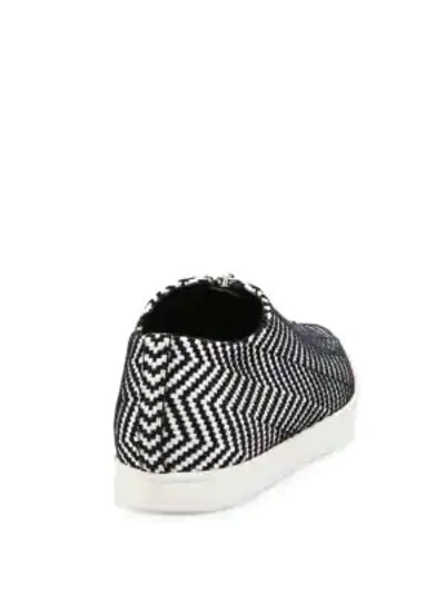 Shop Stella Mccartney Sligo Zigzag Zip-front Sneakers In Black White