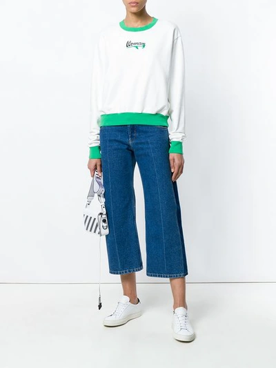 Shop Off-white Embroidered Detail Sweatshirt