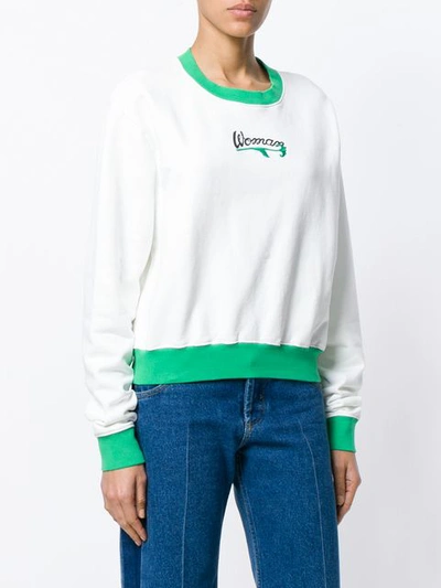 Shop Off-white Embroidered Detail Sweatshirt