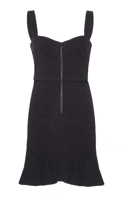 Shop Isabel Marant Jayme Bustier Cotton-blend Mini Dress In Black
