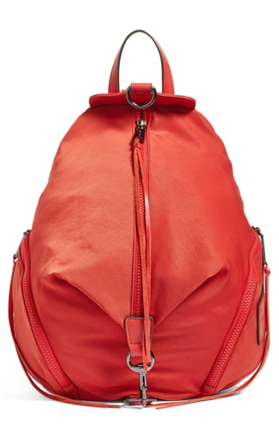 Shop Rebecca Minkoff Julian Nylon Backpack - Red In Carnation Red