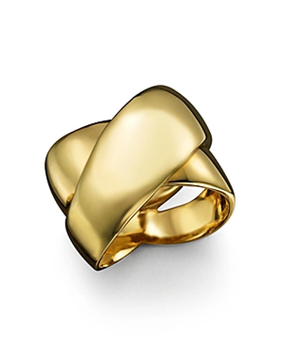 Shop Roberto Coin 18k Yellow Gold Crossover Ring