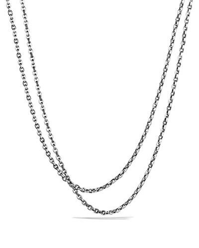 Shop David Yurman Oval Link Necklace, 18 In Silver