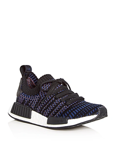 Shop Adidas Originals Women's Nmd R1 Knit Lace Up Sneakers In Black