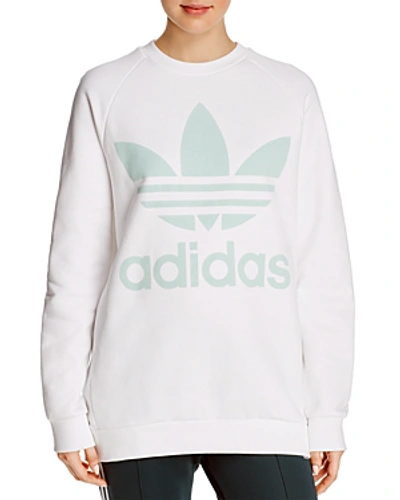 Shop Adidas Originals Oversize Logo Sweatshirt In White