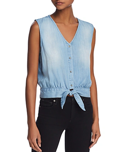 Shop Bella Dahl Tie-front Tank - 100% Exclusive In Vintage Zion Wash