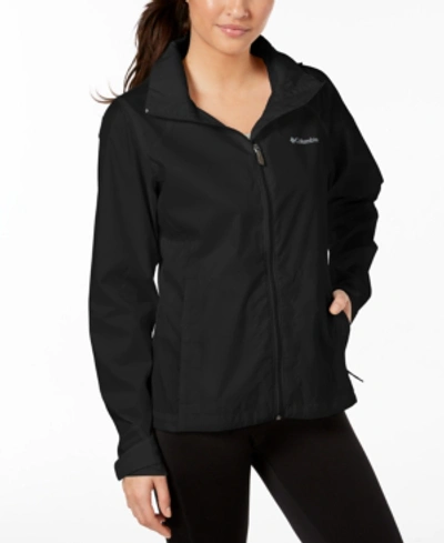 Shop Columbia Women's Switchback Waterproof Packable Rain Jacket, Xs-3x In Black