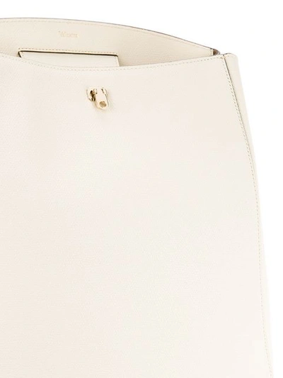 Shop Valextra Triennale Shoulder Bag - White