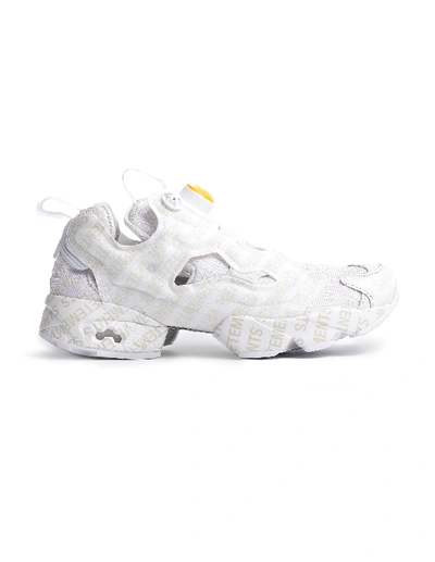 Shop Vetements Reebok Instapump Fury Emoji Sneakers In White