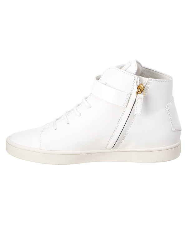 Giuseppe Zanotti Birel Leather High-top Sneakers In Bianco | ModeSens